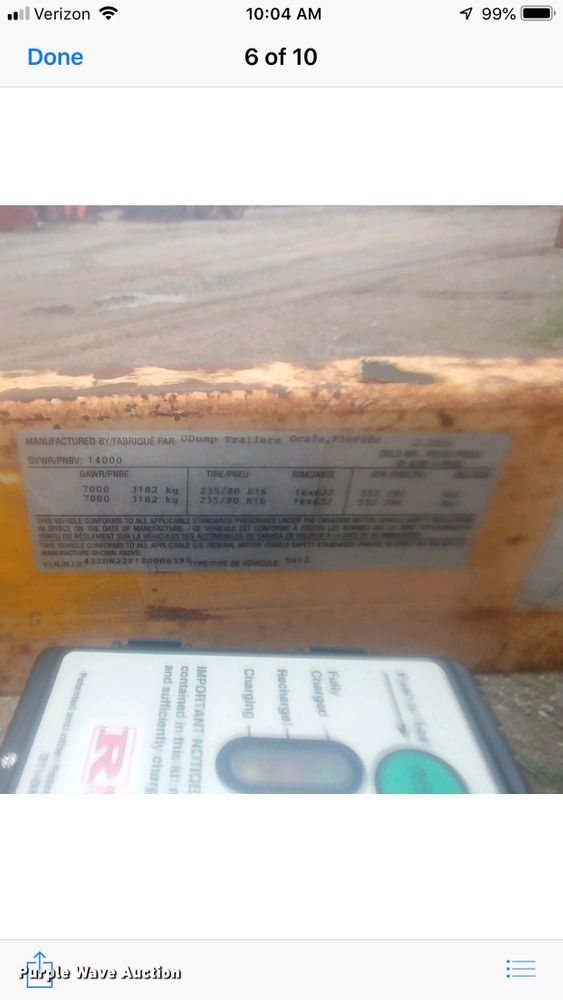 image for item DF8733 2000 Vactron PMD-800DT vacuum trailer