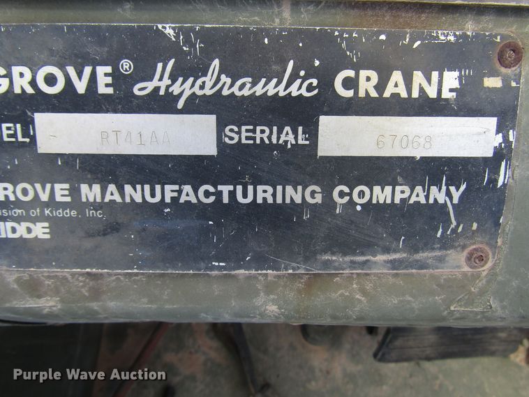 image for item DG1257 Grove RT41AA crane