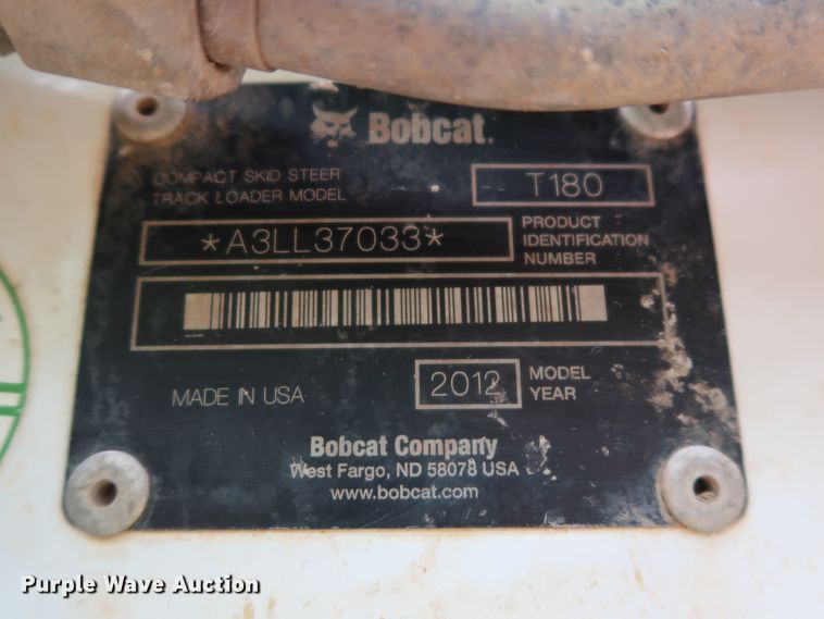 image for item DG3495 2012 Bobcat T180 skid steer