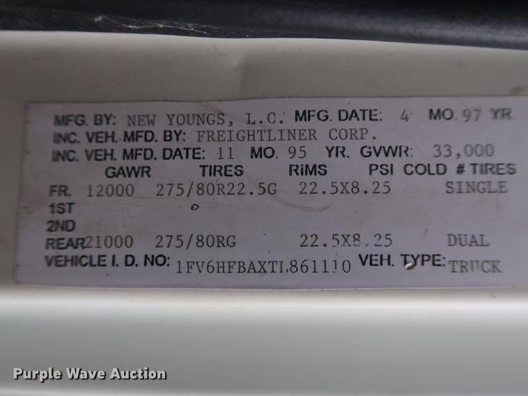 image for item DG4028 1996 Freightliner FL70 flatbed truck