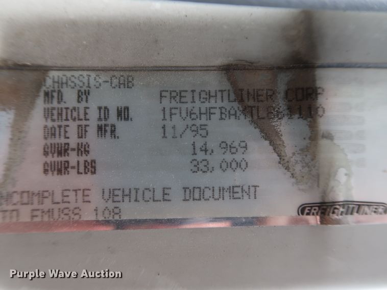 image for item DG4028 1996 Freightliner FL70 flatbed truck