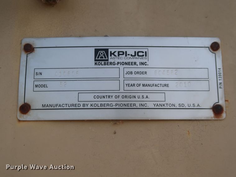 image for item DG4037 2010 Kolberg Pioneer 52 pugmill