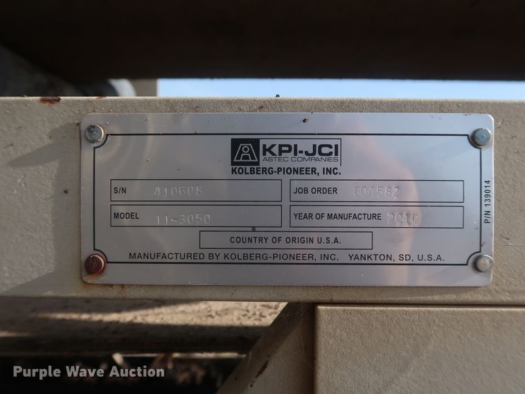 image for item DG4038 2010 Kolberg Pioneer 11-3050 conveyor