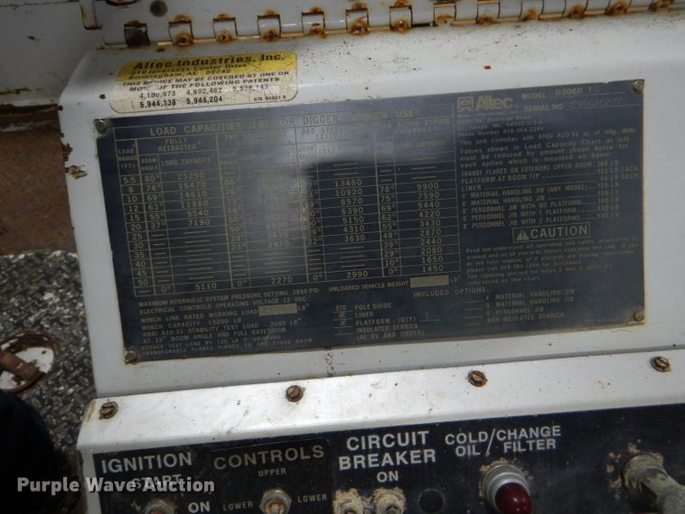 image for item DG4770 2000 Sterling LT7500 digger derrick truck