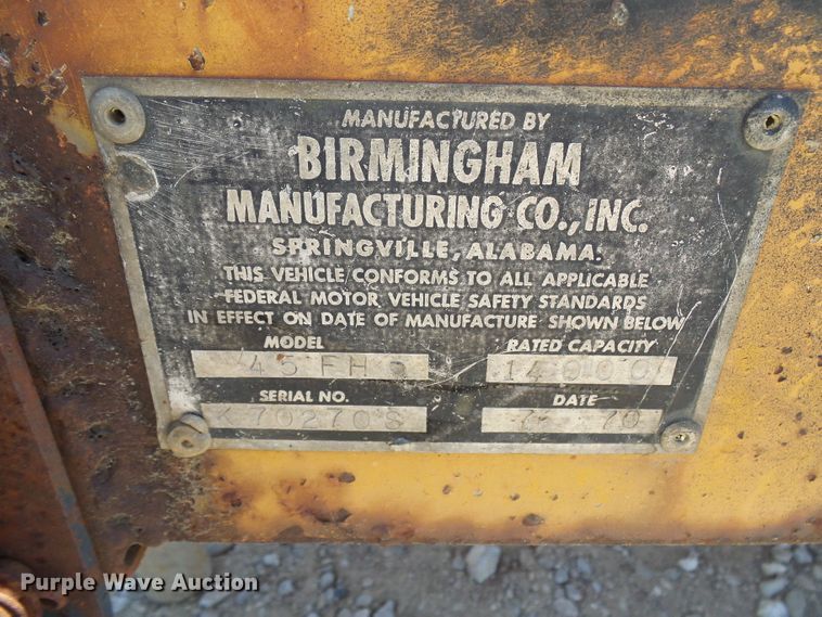 image for item DI0508 1970 Birmingham 45FH equipment trailer