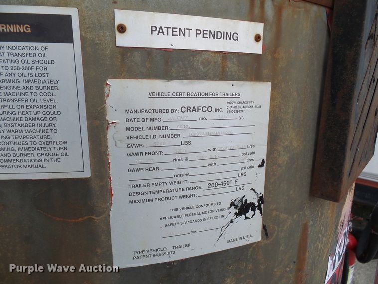 image for item DI0512 1998 Crafco SS125 melter applicator