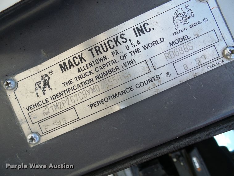 image for item DI0516 2000 Mack RD688S dump truck