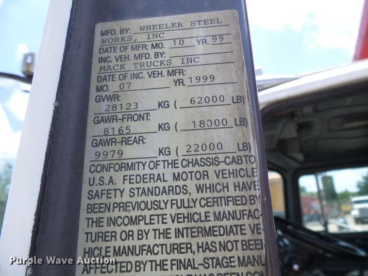 image for item DI0516 2000 Mack RD688S dump truck