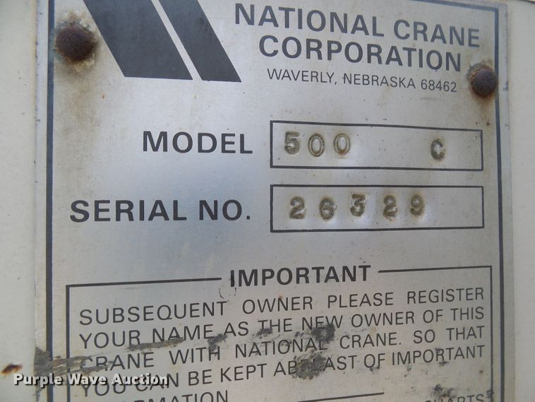 image for item DI0538 1988 Ford LTS9000 crane truck