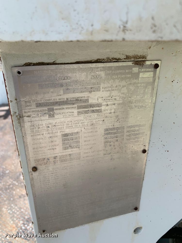 image for item DI0543 2005 International 7400 digger derrick truck