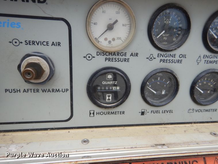 image for item DY9845 1993 Ingersoll Rand 185 air compressor