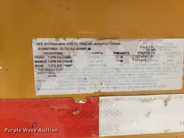 image for item ED9344 2008 PJ Monster equipment trailer