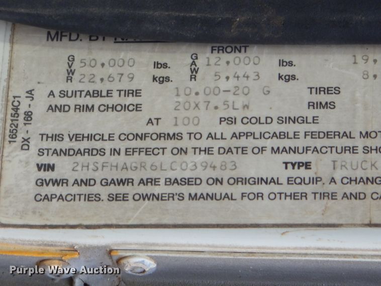 image for item ED9350 1990 International 9400 dump truck