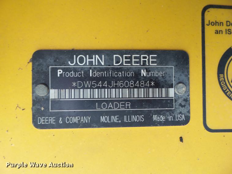 image for item EM9759 2006 John Deere 544J High Lift wheel loader