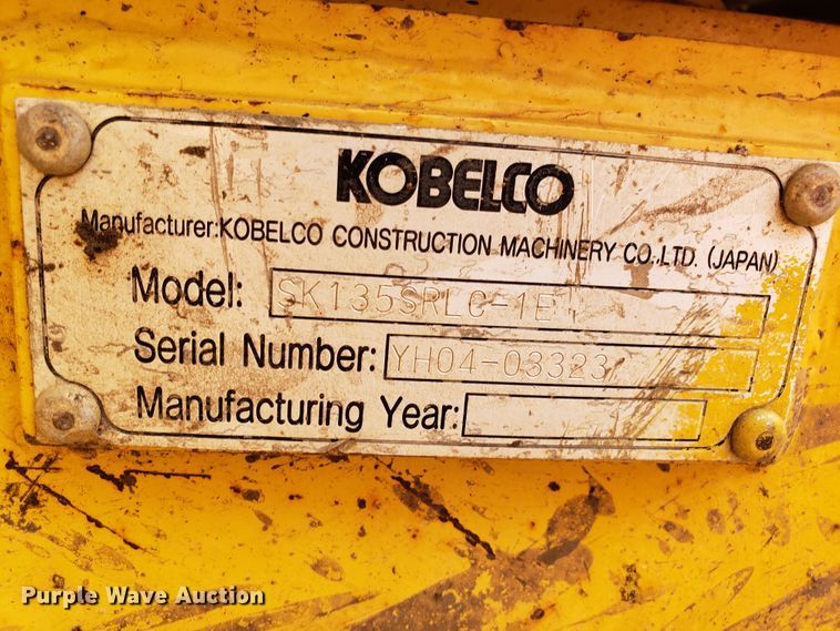 image for item EN9861 2005 Kobelco SK135SRLC-1E excavator