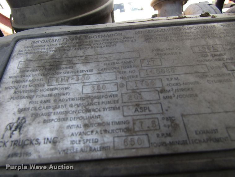 image for item EU9687 1991 Mack CH613 tank truck