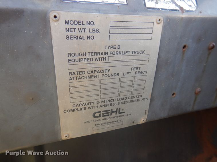 image for item FI9888 1999 Gehl 553 telehandler