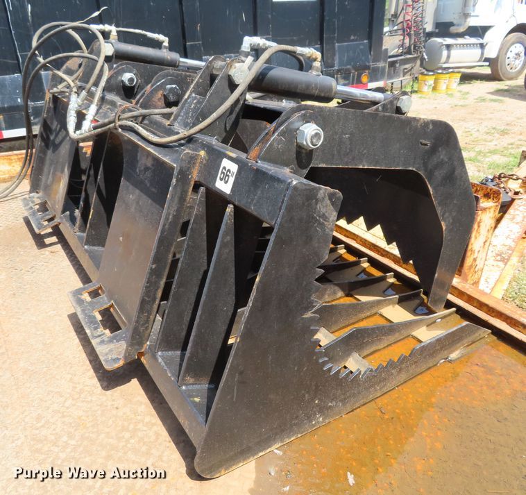 image for item FJ9142 66"W skid steer grapple bucket