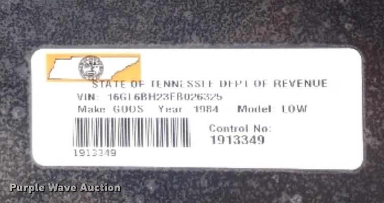 image for item FJ9679 1984 Gooseneck equipment trailer