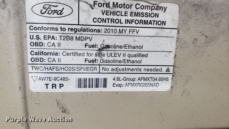image for item EU9869 2010 Ford E250 van