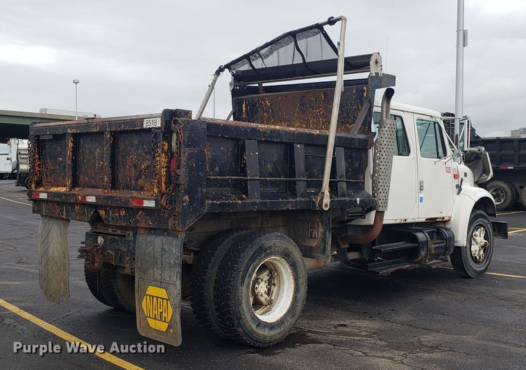image for item EU9870 1996 International 4900 Crew Cab dump truck
