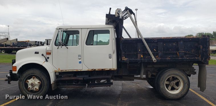 image for item EU9870 1996 International 4900 Crew Cab dump truck