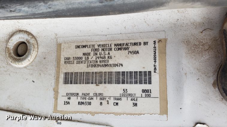 image for item EU9872 1991 Ford F800 dump truck