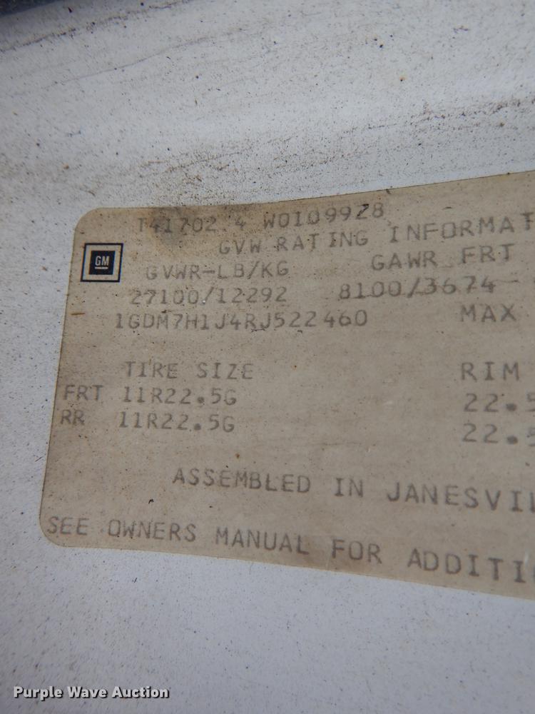 image for item EU9877 1994 GMC TopKick C6500 bucket truck