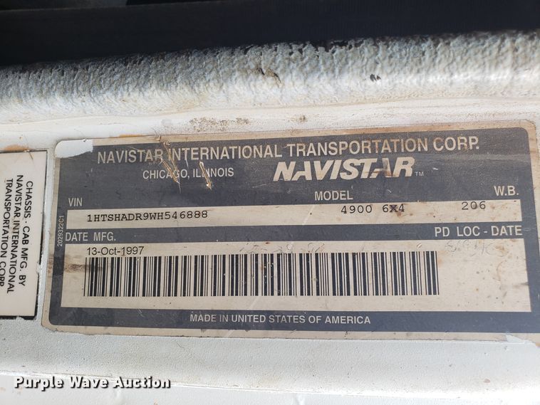 image for item EU9887 1998 International 4900 dump truck