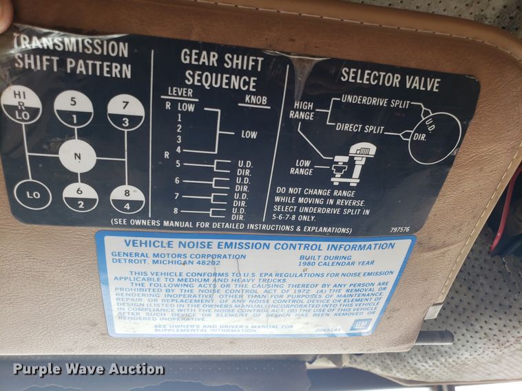 image for item EU9888 1980 Chevrolet Bison dump truck