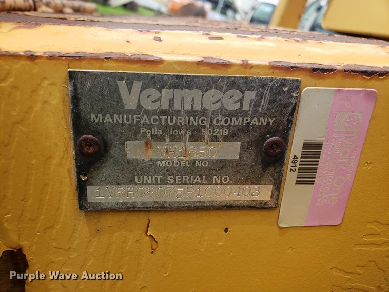 image for item EU9889 1992 Vermeer V8050 trencher