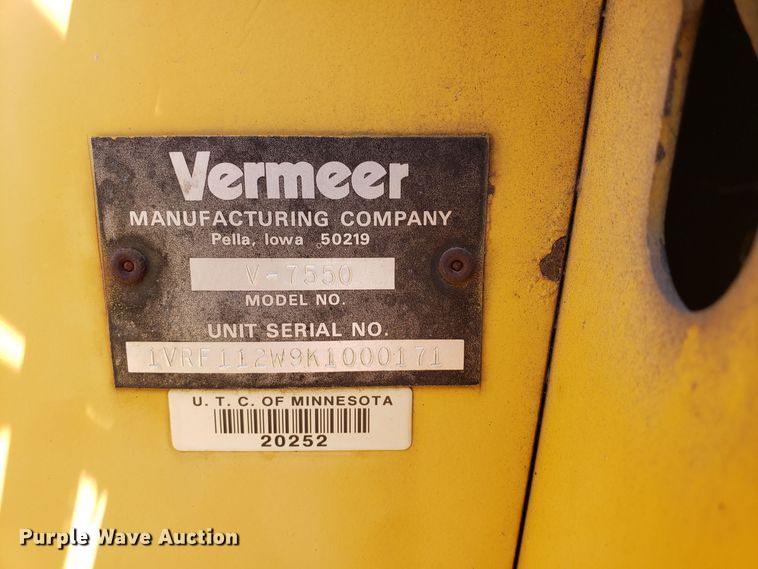image for item EU9898 1989 Vermeer V7550 trencher