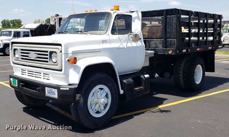 image for item EU9903 1987 Chevrolet C70 flatbed truck