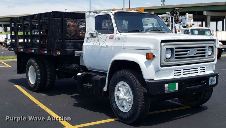 image for item EU9903 1987 Chevrolet C70 flatbed truck