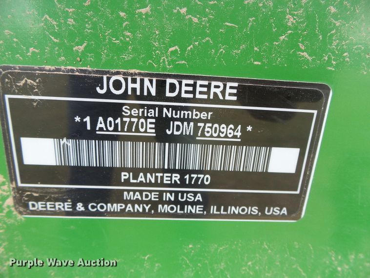 image for item DC5094 2013 John Deere 1770NT no-till planter