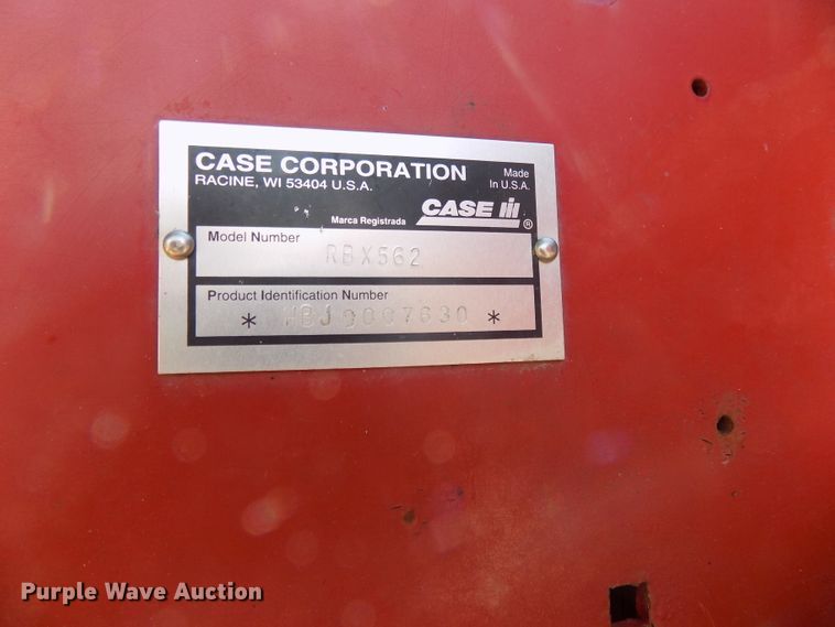 image for item DE7726 2003 Case IH RBX562 round baler