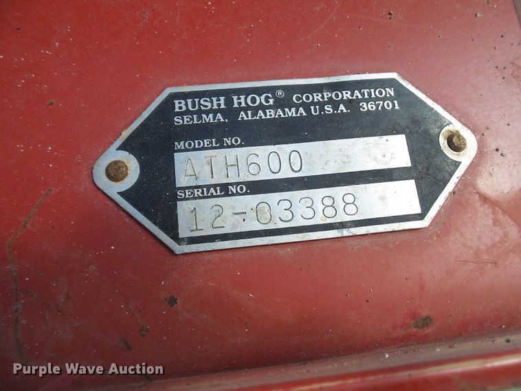 image for item DI0526 Bush Hog ATH600 rotary mower