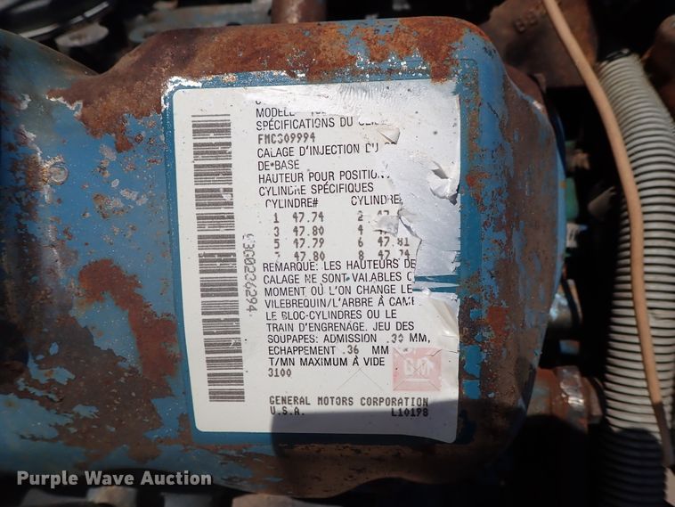 image for item FE9826 GMC 8.2L eight cylinder diesel engine