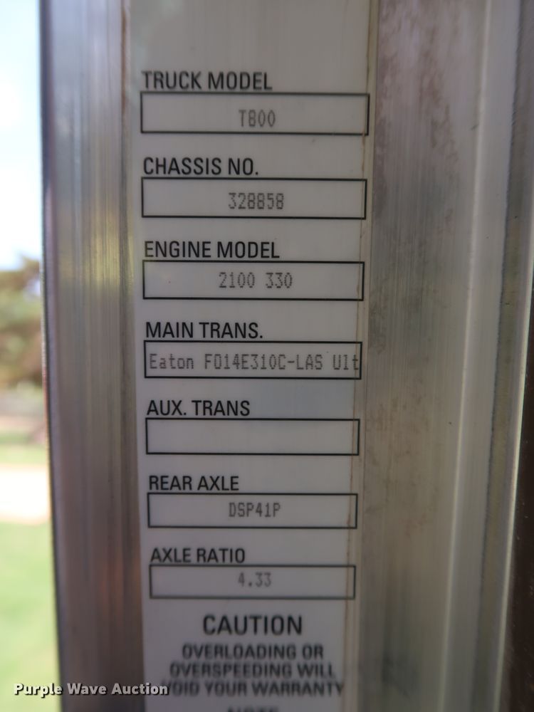 image for item DG4077 2012 Kenworth T800 semi truck