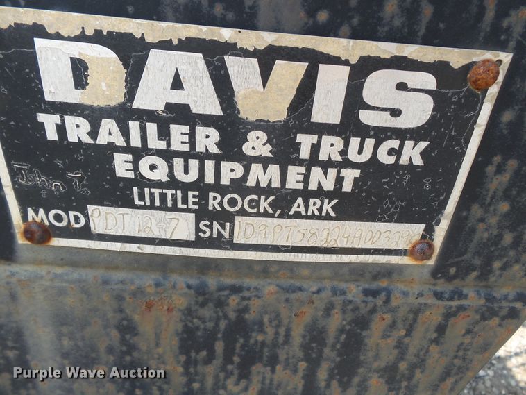image for item DE7834 2004 Davis PDT12-7 end dump trailer