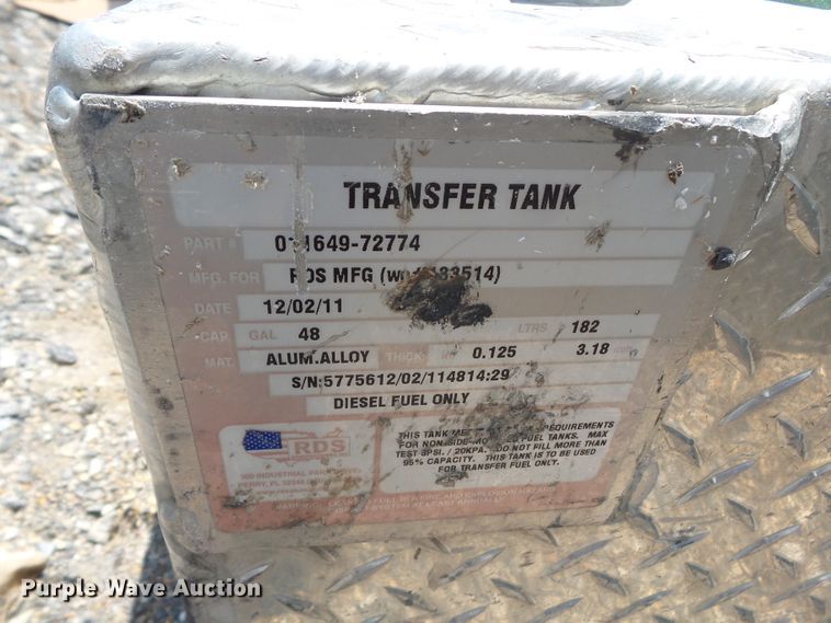 image for item DE7852 (2) 2011 RDS 72774 toolboxes with auxiliary fuel tanks