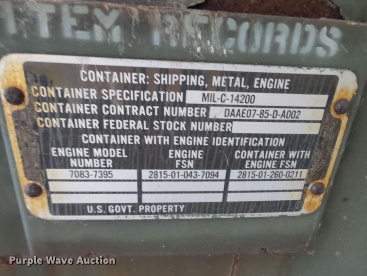 image for item DE7858 Detroit Diesel 8V71 disel engine