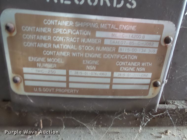 image for item DE7859 Cummins NHC-240 diesel engine