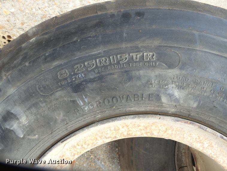 image for item DE7866 (7) 8.25R15TR tires and wheels