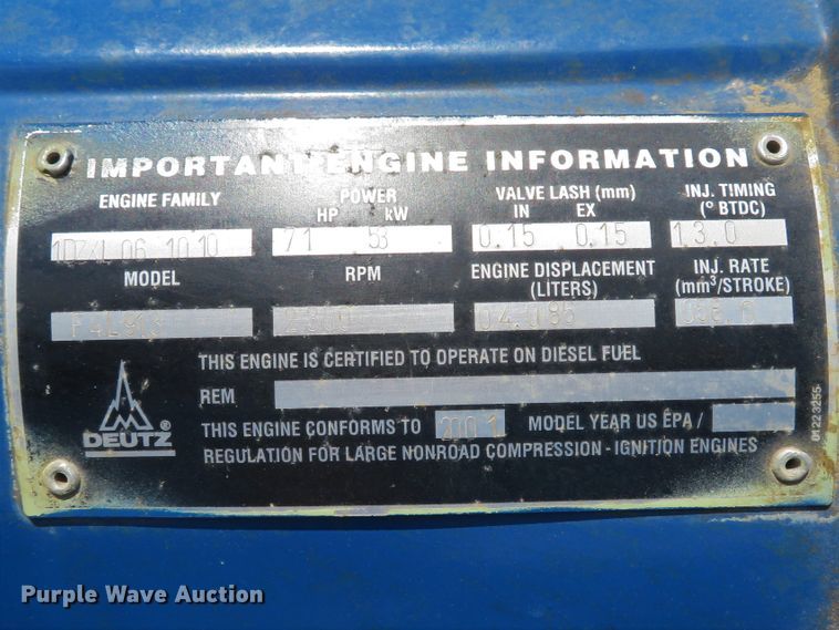 image for item DE8180 2001 Gorman Rupp T6A3-F4L-A pump