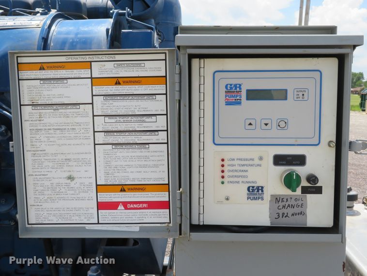 image for item DE8180 2001 Gorman Rupp T6A3-F4L-A pump