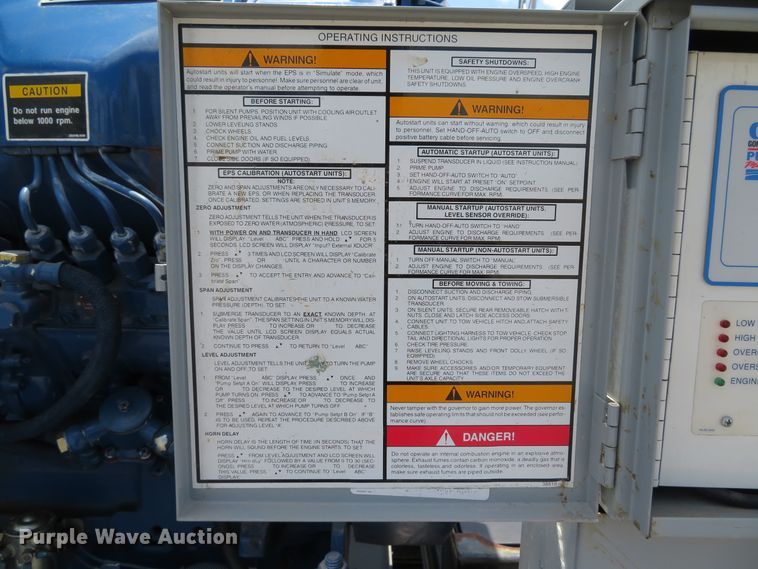 image for item DE8180 2001 Gorman Rupp T6A3-F4L-A pump