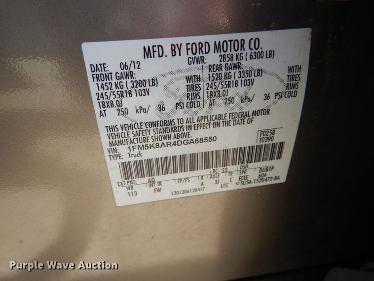 image for item DE8501 2013 Ford Explorer Police Interceptor SUV