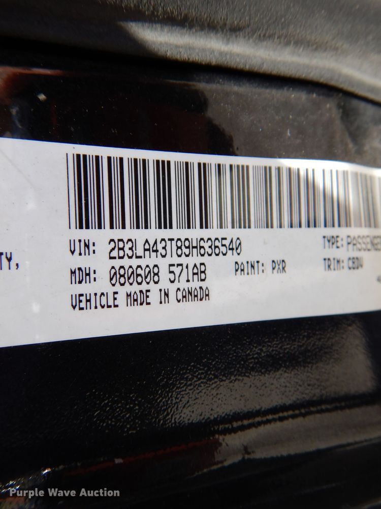 image for item DE8502 2009 Dodge Charger SXT