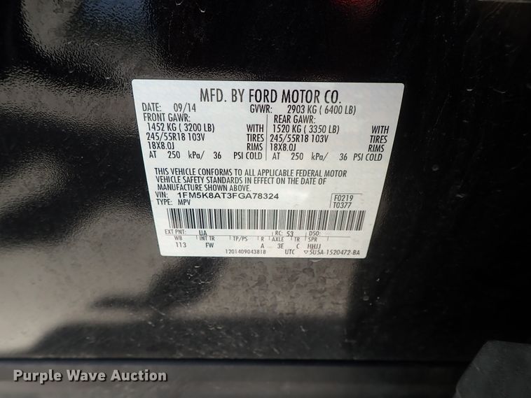 image for item DF1245 2015 Ford Explorer Police Interceptor SUV